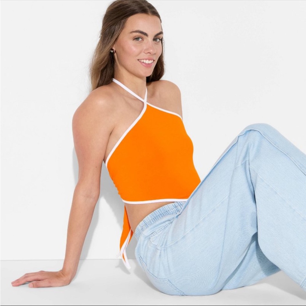 Wild Fable Orange Halter Top